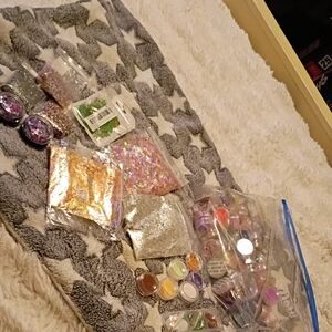 Assorted Glitter and Craft Supplies